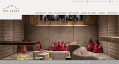 Desktop Screenshot of hotel-desalpes.com