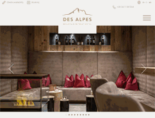 Tablet Screenshot of hotel-desalpes.com